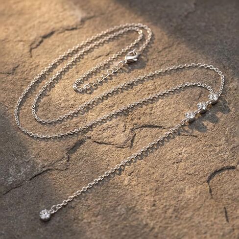 Rhinestone Back Chain Necklace for Women, Bridal Wedding Backdrop Body Jewelry, Pearl Shoulder Back Chain for Backless Dress, Bikini, Prom Evening Party Accessories in Saudi Arabia