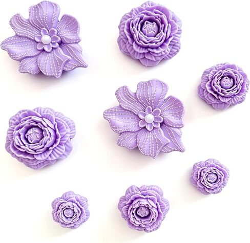 Bpluma 8Pcs Soft Flower Shoe Charms, 3D Floral Shoe Decoration Accessories for Women Girls Party Daily Outfits Gift in Saudi Arabia