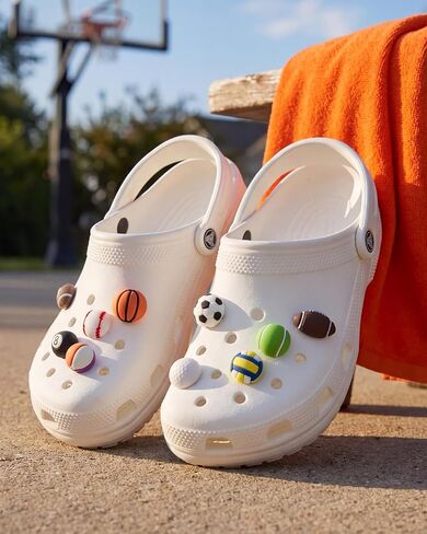 Sports Ball Shoe Charms Set 8Pcs, Basketball Soccer Baseball Tennis Golf Football Croc Charms, Cute Sports Shoe Decorations for Clogs, Accessories for Kids Boys Girls Teens in Kuwait
