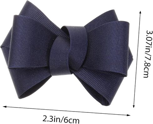 Classic Navy Blue Bow Shoe Clips for Women Removable Ribbon Fabric Shoe Charms Reusable Decoration for High Heels Flats Parties and Weddings in Kuwait