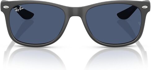 نظارات شمسية Ray-Ban RJ9052SF Kids New Wayfarer Low Bridge Fit Square Fit، مطاط رمادي داكن/أزرق داكن، 50 مم in Kuwait