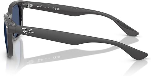 نظارات شمسية Ray-Ban RJ9052SF Kids New Wayfarer Low Bridge Fit Square Fit، مطاط رمادي داكن/أزرق داكن، 50 مم in Kuwait