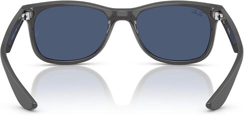 نظارات شمسية Ray-Ban RJ9052SF Kids New Wayfarer Low Bridge Fit Square Fit، مطاط رمادي داكن/أزرق داكن، 50 مم in Kuwait