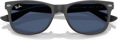 نظارات شمسية Ray-Ban RJ9052SF Kids New Wayfarer Low Bridge Fit Square Fit، مطاط رمادي داكن/أزرق داكن، 50 مم in Kuwait