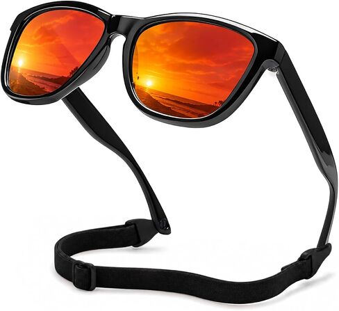 SEKKAF Polarized Baby Sunglasses for Boys Girls with Strap,UV400 Flexible Sun Glasses Toddler Infant Newborn Age 0-24 Months in Saudi Arabia