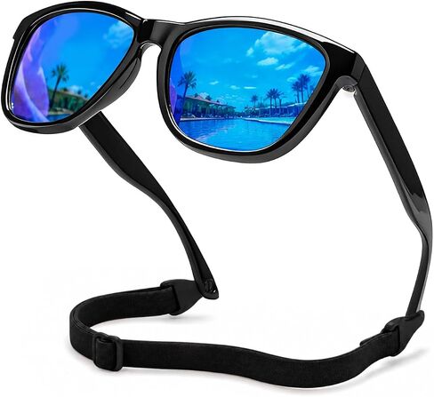 SEKKAF Polarized Baby Sunglasses for Boys Girls with Strap,UV400 Flexible Sun Glasses Toddler Infant Newborn Age 0-24 Months in Saudi Arabia