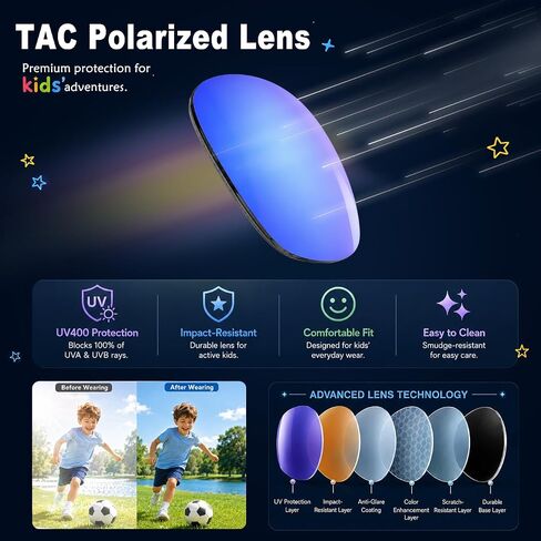 SEKKAF Polarized Baby Sunglasses for Boys Girls with Strap,UV400 Flexible Sun Glasses Toddler Infant Newborn Age 0-24 Months in Saudi Arabia