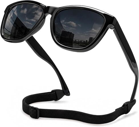 SEKKAF Polarized Baby Sunglasses for Boys Girls with Strap,UV400 Flexible Sun Glasses Toddler Infant Newborn Age 0-24 Months in Saudi Arabia