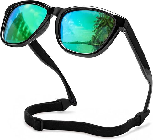 SEKKAF Polarized Baby Sunglasses for Boys Girls with Strap,UV400 Flexible Sun Glasses Toddler Infant Newborn Age 0-24 Months in Saudi Arabia