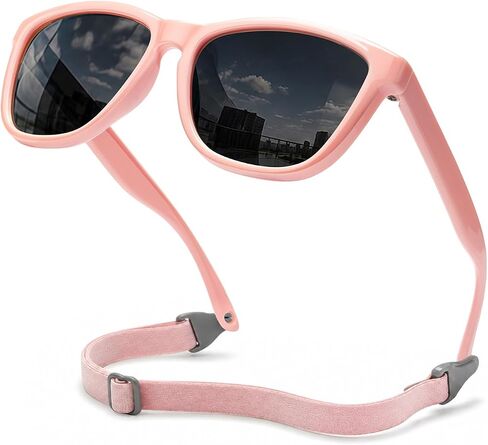 SEKKAF Polarized Baby Sunglasses for Boys Girls with Strap,UV400 Flexible Sun Glasses Toddler Infant Newborn Age 0-24 Months in Saudi Arabia