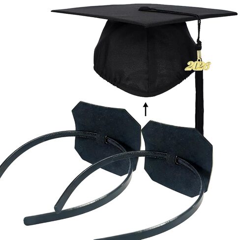 Graduation Cap Headband Insert Anti-Fall Firm Hairband with Adhesive Insert Graduation Hat Headband Holder for Graduates, Students,Women (2, Clear White) in Saudi Arabia