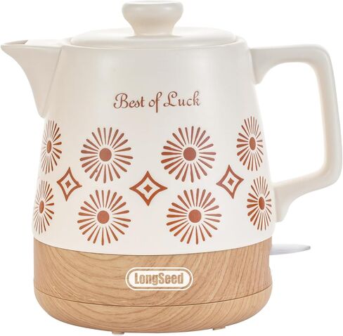 Ceramic Electric Kettle, 1000W/1.0L Auto Shut-Off, Boil-Dry Protection (A02) in Kuwait