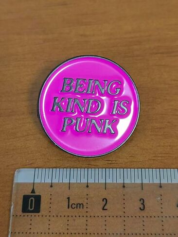Being Kind Is Punk Enamel Pin Pink Badge Brooch For Backpacks Coats Hats Accessories in Saudi Arabia