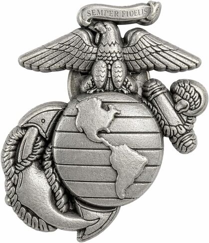 Officially Licensed US Marine Corps (USMC) Eagle, Globe & Anchor Lapel Pin | Perfect Veteran, Marine & Military Gift | Semper Fidelis | Pewter Finish | Old Dominion LLC in Kuwait
