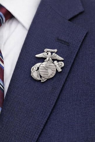 Officially Licensed US Marine Corps (USMC) Eagle, Globe & Anchor Lapel Pin | Perfect Veteran, Marine & Military Gift | Semper Fidelis | Pewter Finish | Old Dominion LLC in Kuwait