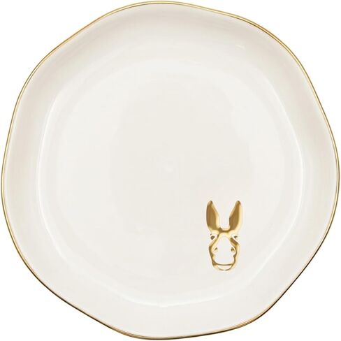 InnoBeta Donkey Gifts for Women, Ceramic Jewelry Tray Decorative Trinket Dish for Rings Earrings Necklaces Bracelet Watch Keys, Gifts for Birthday, Mother's Day, Christmas - 4.75" in Kuwait