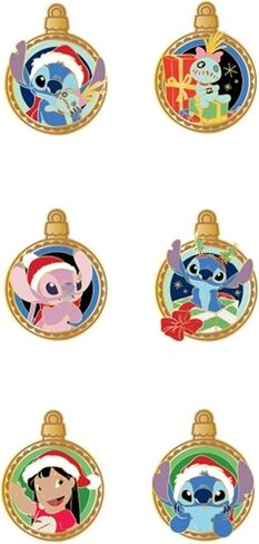 Loungefly Disney Lilo & Stitch Holiday Ornaments Mystery Box Pin (ONE RANDOM PIN) in Kuwait