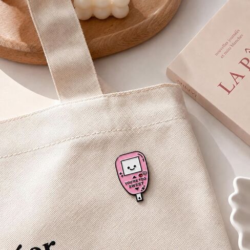 Funny Pin - Enamel Cartoon Glucometer Pins Brooch with "You're Too Sweet" for Backpacks, Jackets, Hats. Diabetes Awareness Brooches Gift for Nurses, Friends, Teenagers, Girls, Boys in Saudi Arabia