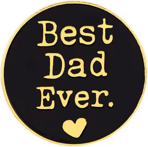 Best Dad Ever Number One Dad #1 Father's Day Father Husband Funny Joke Slang Saying Award Medal 1.3" Enamel Pin Badge in Saudi Arabia
