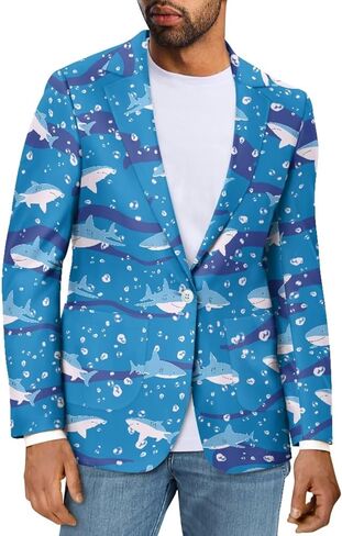Belidome Men Blazer Jacekt Casual Regular Fit Sport Coat One Button Suit Plus Size S-5XL Lightweight Comfy in Kuwait