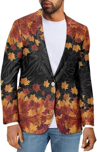 Belidome Men Blazer Jacekt Casual Regular Fit Sport Coat One Button Suit Plus Size S-5XL Lightweight Comfy in Kuwait