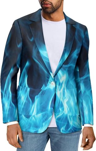 Belidome Men Blazer Jacekt Casual Regular Fit Sport Coat One Button Suit Plus Size S-5XL Lightweight Comfy in Kuwait