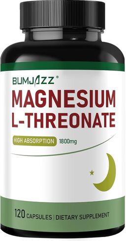 Magnesium L-Threonate Capsules 1800mg – 120 Count– High Absorption Magnesium Supplement – Bioavailable Form for Rest and Cognitive Function Support in Saudi Arabia