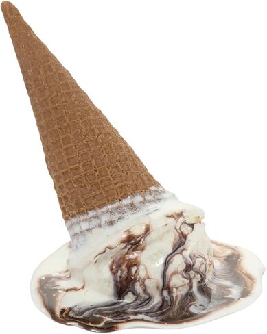 Novelties Ice Cream Cone Spill - Realistic, USA-Made, Brown Resin, 4.5 x 4 x 4 Inches in Saudi Arabia
