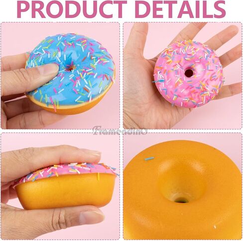 Framendino, 4 Pack Artificial Donut Fake Food Display Realistic Bakery Shop Decoration Photography Dessert Faux Model in Kuwait