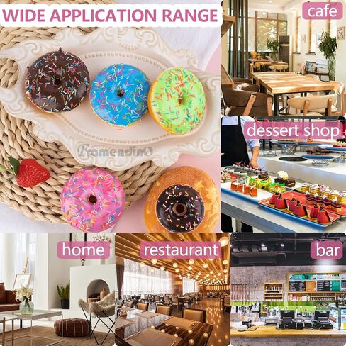 Framendino, 4 Pack Artificial Donut Fake Food Display Realistic Bakery Shop Decoration Photography Dessert Faux Model in Kuwait