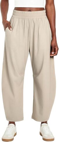 Ainangua High Waisted Barrel Pants Women Lightweight Baggy Hiking Athletic Ankle Pants Lounge Palazzo Trousers with Pockets in Saudi Arabia