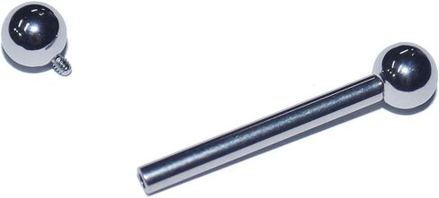 Painful Pleasures 12 Gauge 12g 316L Stainless Steel Internally Internal Threaded Straight Barbell Tongue Nipple Ring Earring Piercing Jewelry 1/2 5/8 3/4 7/8 in Saudi Arabia