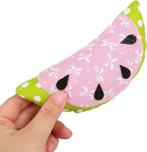 Baluue 6pcs Fabric Watermelon Artificial Fruit Decoration Set, Lifelike Fake Watermelon Home Décor for Rustic Tiered Tray and Birthday Party Display in Saudi Arabia