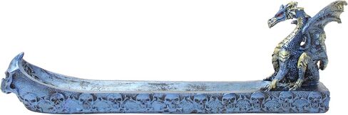 Mythical Blue Western Fire Dragon Incense Burner Holder Dark Legend Halloween Medieval Party Home Decor Gift in Saudi Arabia