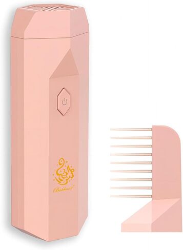 Electric Incense Burner,Portable USB Rechargeable Arabic Incense Diffuser,Handheld Muslim Ramadan Festival Incense Burner，Suitable for Daily Use and Muslim Ramadan. (Pink) in Saudi Arabia