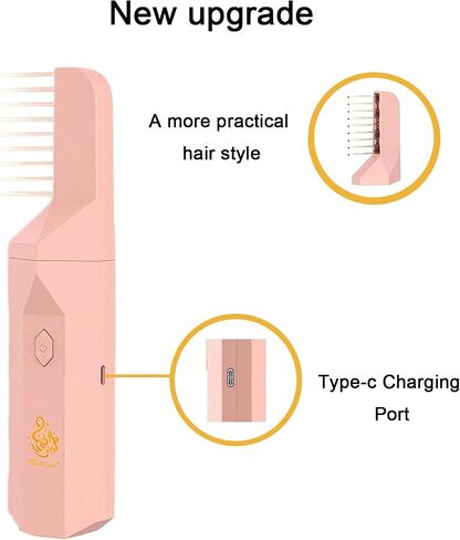 Electric Incense Burner,Portable USB Rechargeable Arabic Incense Diffuser,Handheld Muslim Ramadan Festival Incense Burner，Suitable for Daily Use and Muslim Ramadan. (Pink) in Saudi Arabia