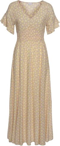 LASCANA Women's Floral V-Neck Dress in Kuwait