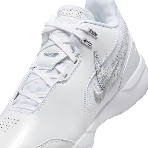 حذاء كرة السلة Lebron NXXT Gen AMPD (FJ1566-102، أبيض/فضي معدني/رمادي دخاني فاتح) مقاس 8.5 in Kuwait