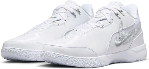 حذاء كرة السلة Lebron NXXT Gen AMPD (FJ1566-102، أبيض/فضي معدني/رمادي دخاني فاتح) مقاس 8.5 in Kuwait