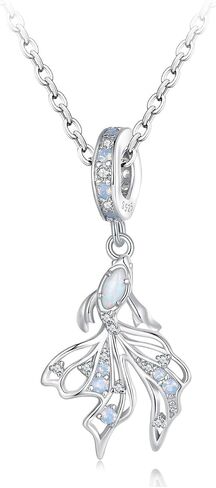 Betta Fish Pendant Charm 925 Sterling Silver Charm Fits For Pandora Bracelet Necklace,BSC917 in Kuwait