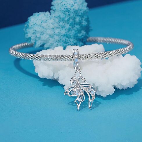 Betta Fish Pendant Charm 925 Sterling Silver Charm Fits For Pandora Bracelet Necklace,BSC917 in Kuwait