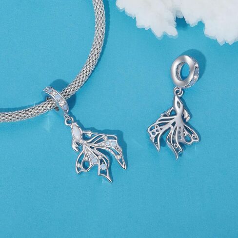 Betta Fish Pendant Charm 925 Sterling Silver Charm Fits For Pandora Bracelet Necklace,BSC917 in Kuwait