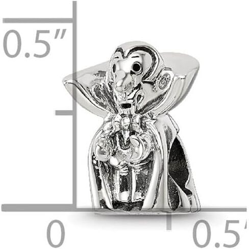 The Black Bow Antiqued Sterling Silver Vampire Bead Charm in Saudi Arabia