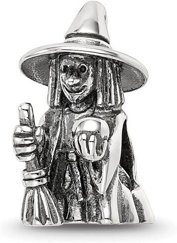 The Black Bow Antiqued Sterling Silver Witch Bead Charm in Saudi Arabia