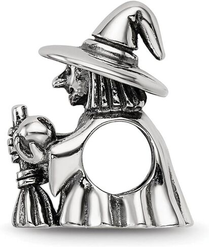 The Black Bow Antiqued Sterling Silver Witch Bead Charm in Saudi Arabia