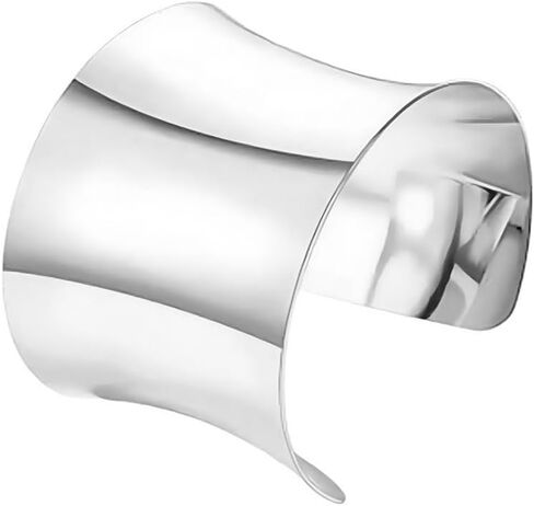 Golden wide face C-shaped bracelet with uneven concave surface and exquisite shiny surface, autumn and winter bracelet with arm ring in Saudi Arabia