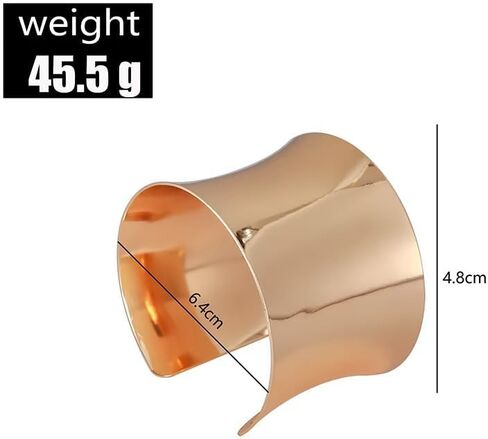 Golden wide face C-shaped bracelet with uneven concave surface and exquisite shiny surface, autumn and winter bracelet with arm ring in Saudi Arabia
