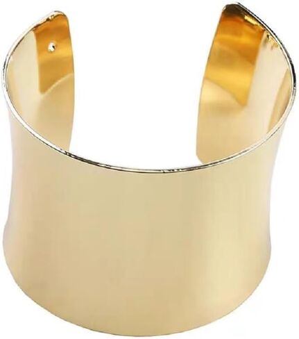 Golden wide face C-shaped bracelet with uneven concave surface and exquisite shiny surface, autumn and winter bracelet with arm ring in Saudi Arabia
