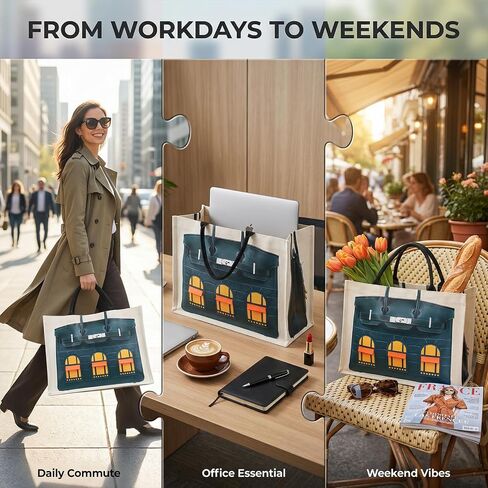 16oz Sturdy Canvas Tote Bag for Women, Luxury Illusion Print Handbag, Unique Bridesmaid Gift & Work Bag in Saudi Arabia