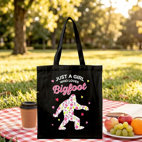 Just A Girl Who Loves Canvas Bags for Women Cute Aesthetic Shopping Shoulder Handbag Canvas Tote Bag for Grocery, Shopping, Vacation, Work, Daily Use in Saudi Arabia